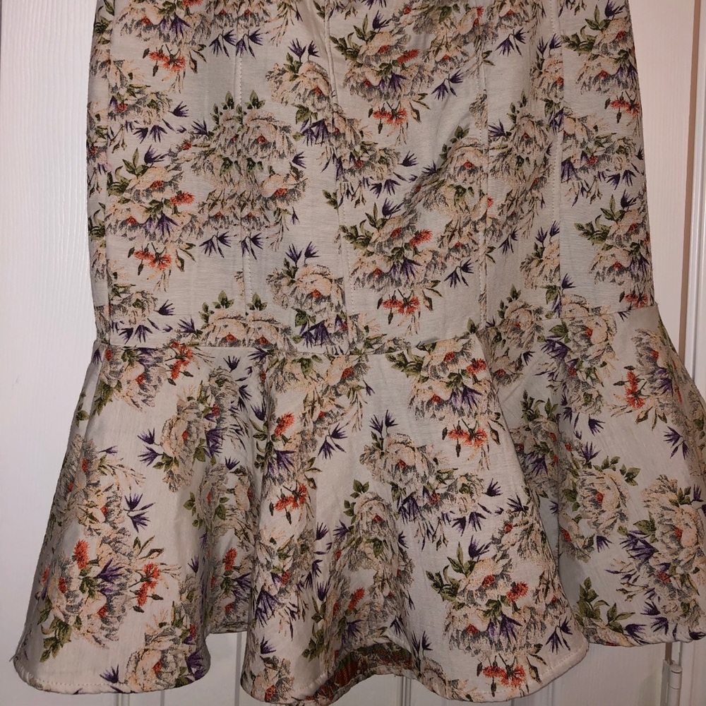 Floral skirt.